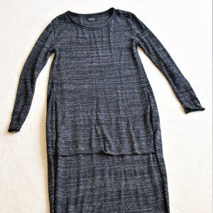 Zara Knit High-Low Sweater - Black Marled